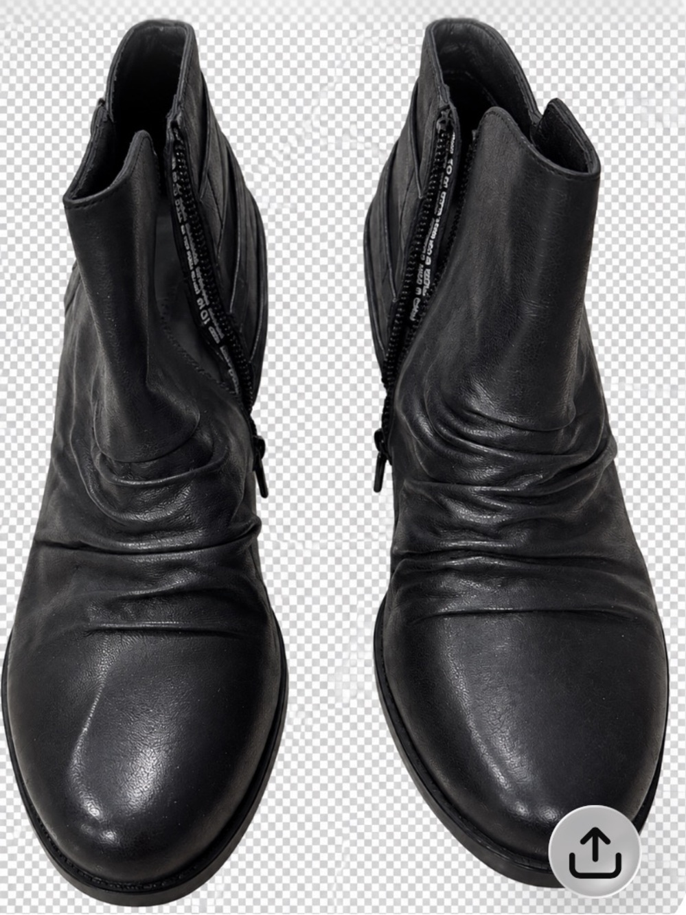 BareTraps Black Leather Ankle Booties with Side Zip 10M